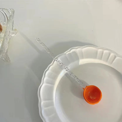 Crystal Spoon Glass Tea Spoon Creative Coffee Spoon Dessert Cake Spoon Tableware Milk Coffee Stirring Spoon Kitchen Dinnerware