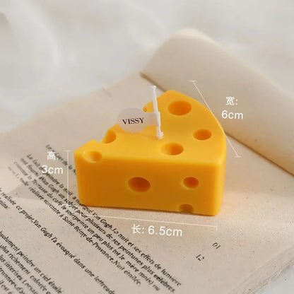 Cheese Shaped Scented Candles Yellow Cake Aromatherapy Candle Relaxing Birthday Gift Home Decoration Bedroom Ornament