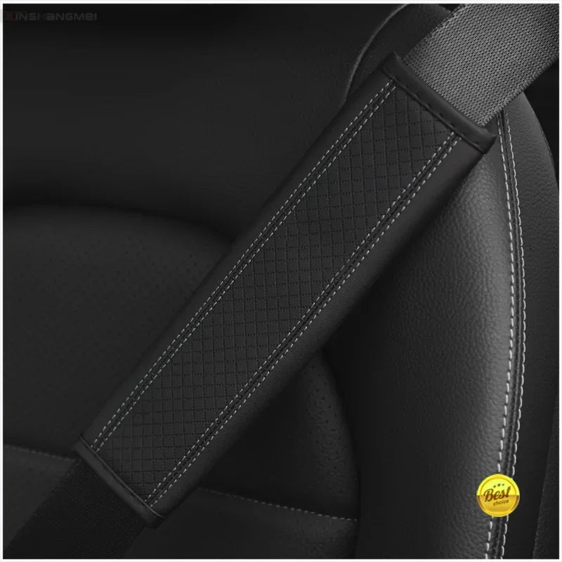 Car accessories seat belt PU Leather Safety Belt Shoulder Cover Breathable Protection Seat Belt Padding Pad Auto Interior Access