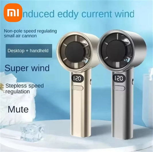 Xiaomi Portable Handheld Fan 120 Wind Speed Mini Leafless Handheld Fan USB Charging Fan Electric Charging