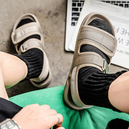 Sandals for men summer breathable cooldown men's outdoor sports leisure soft sole anti slip water wading outdoor beach shoes