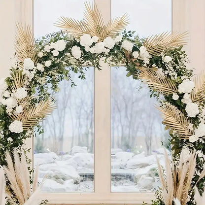 6/12 gold faux palm fronds, outdoor faux palm fronds, fake tropical palm fronds, birthday and wedding party decorations