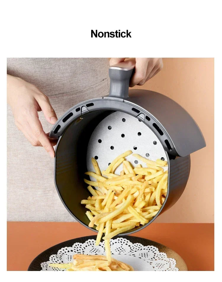 100pcs Air Fryer Liners Non-Stick Air Fryer Mat Disposable Oil Paper Parchment Paper Disposable Liner Home Kitchen Consumables