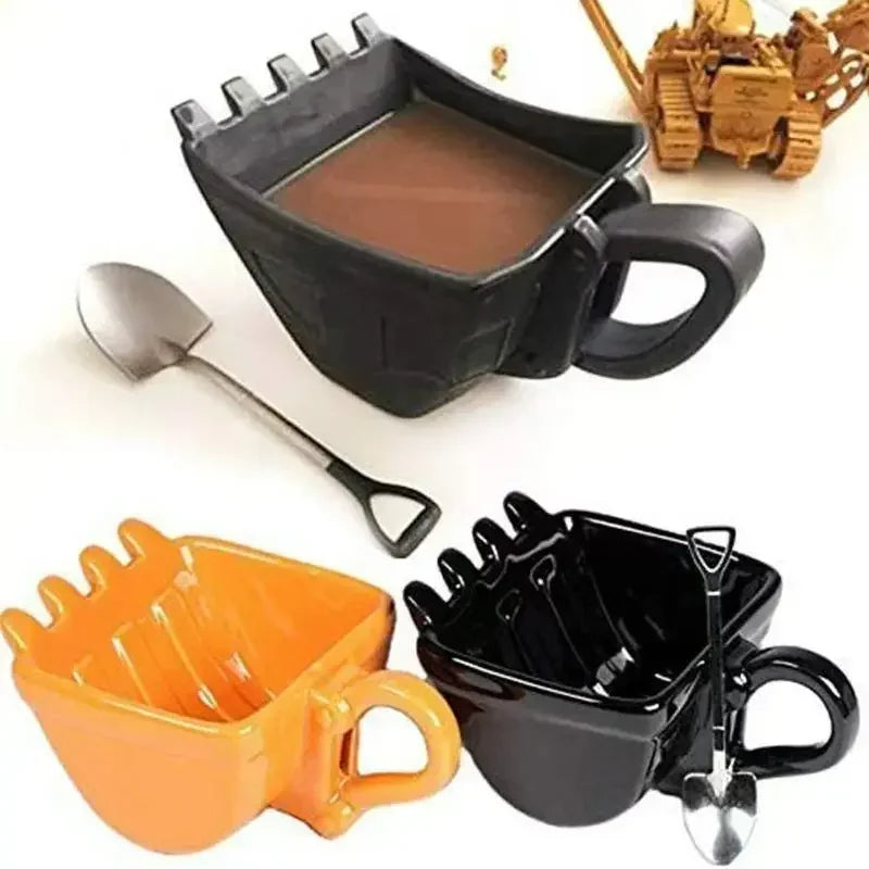 Funny Mugs Excavator Bucket Model Coffee Mugs Creative For Dessert Mug Cups For Coffee Best Gift Cake Cup