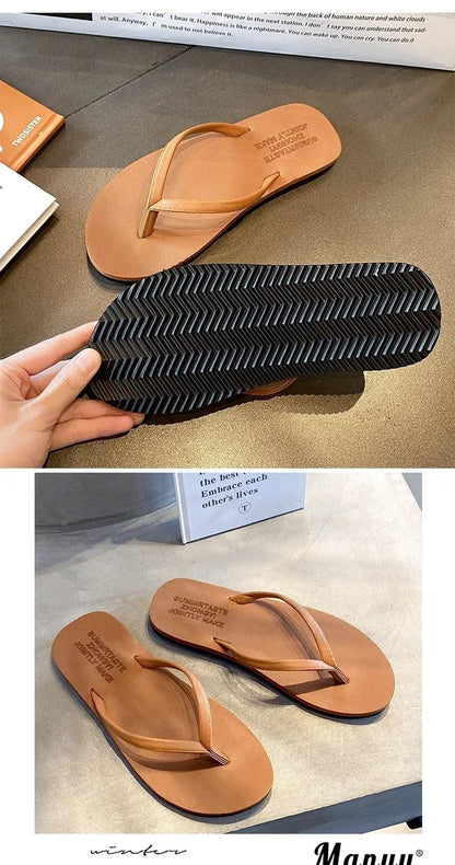 1Pair Flip-flops Women's Summer Slippers for Women Non-slip Ins Outdoor Casual Beach Sandal Women Fashion Outerwear Flip Flops