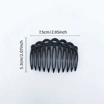 32pcs (9 teeth +11 teeth +17 teeth +23 teeth) 4 styles of 4 colors each 2 retro plastic hair comb set for women