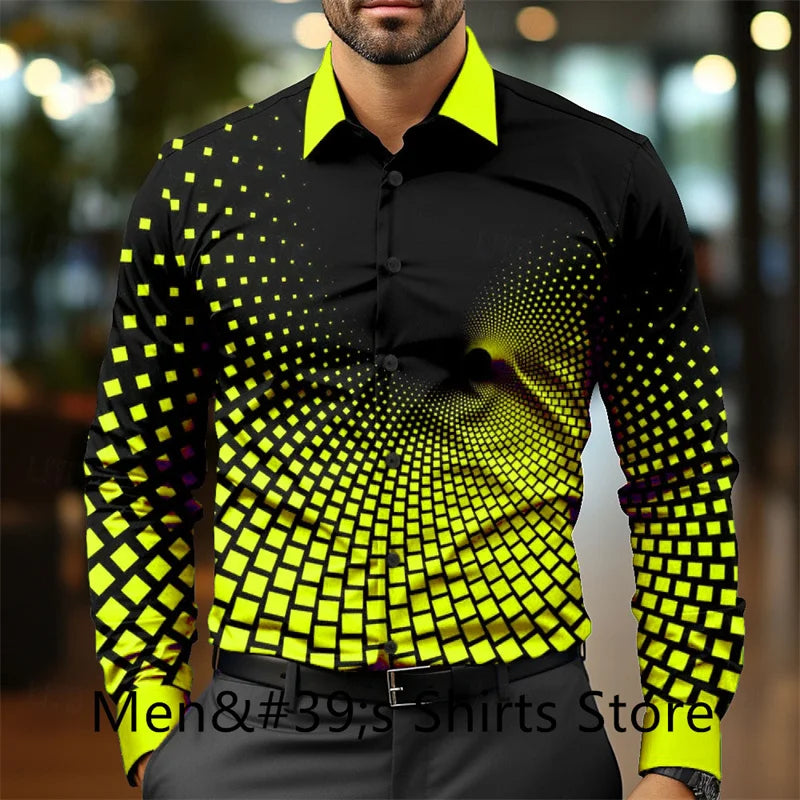 Casual business men's formal shirt button shirt long sleeve party evening business daily autumn winter spring summer shirt