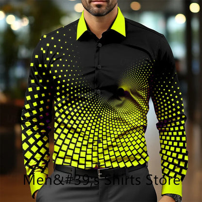 Casual business men's formal shirt button shirt long sleeve party evening business daily autumn winter spring summer shirt