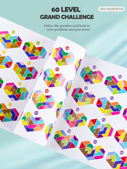 Puzzle Toys. Logical Thinking Training Fun Tabletop Games Multiple Shapes Colors, Advanced Level Gifts for Boys and Girls