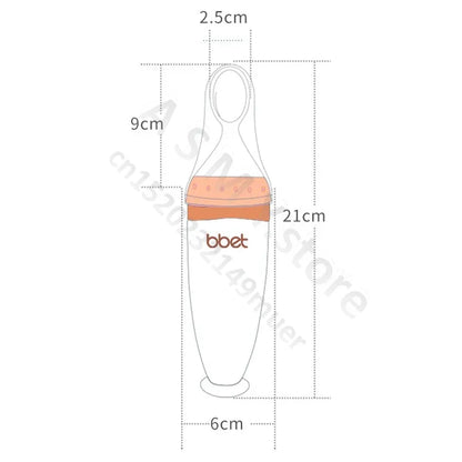 BBET Squeezing Feeding Bottle Silicone Newborn Baby Training Rice Spoon Infant Cerea Food Supplement Feeder Safe Tableware