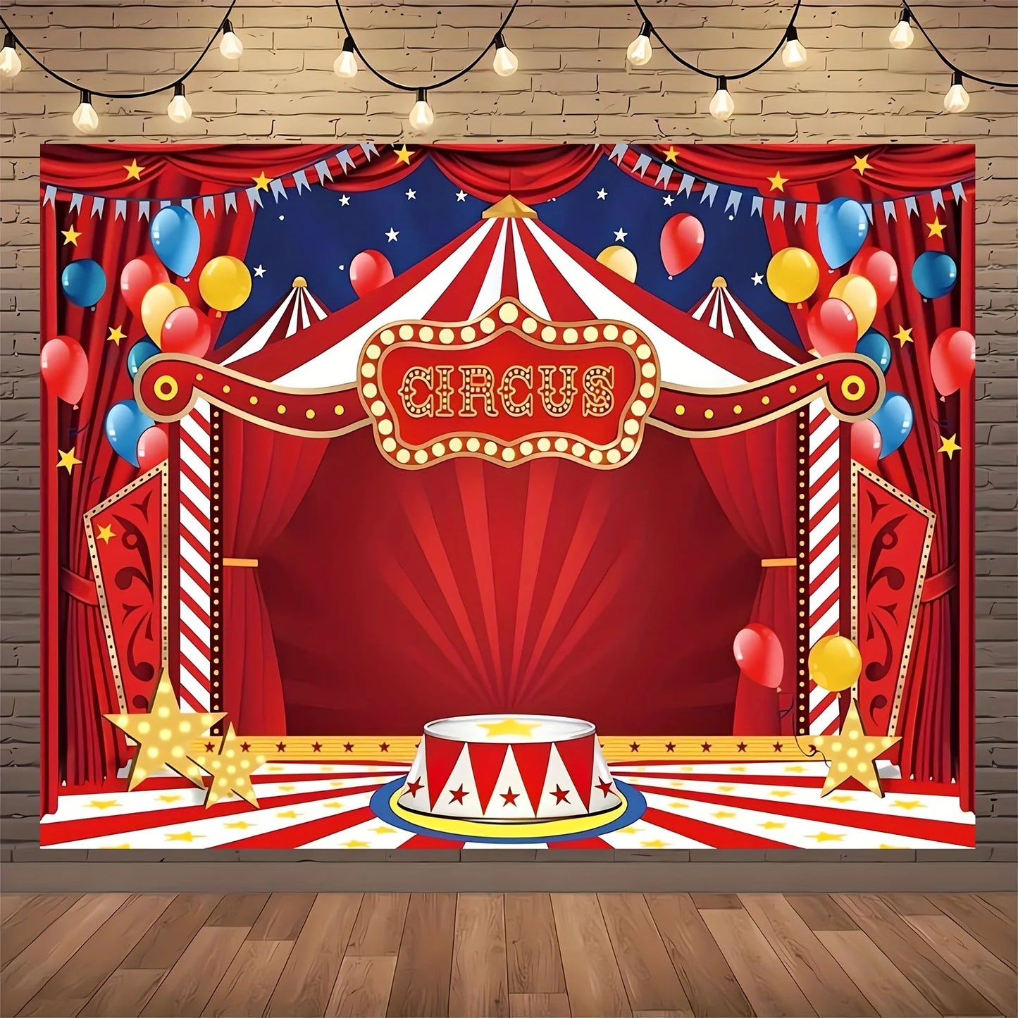 Circus Carnival party background Fabric Carnival theme party decoration background Circus birthday party background
