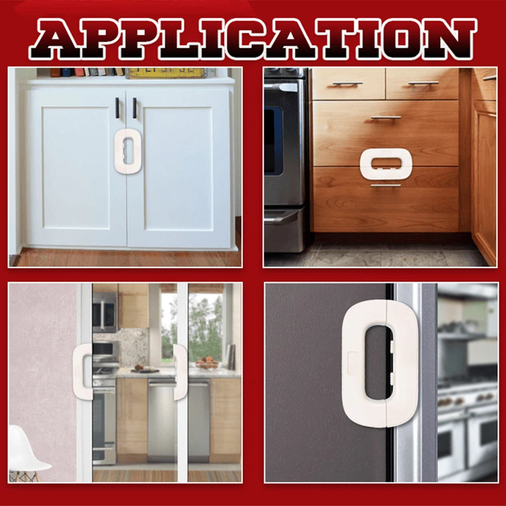 Self-Adhesive Fridge Lock Latchs System for Home Refrigerator Lock Fridge Freezer Door Locks Kids Baby Safety Child Cabinet Lock