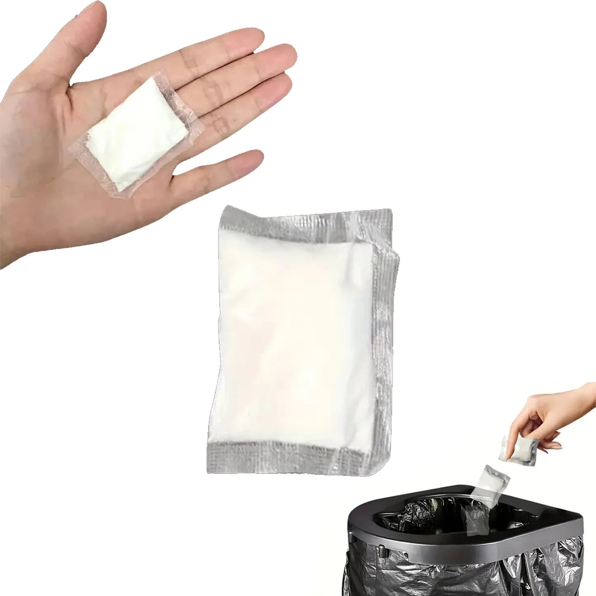 No need to unpack-[Portable | Stool Absorbent] 1/5/10/25/50 pakc Outdoor portable toilet, bagged camping toilet paper, outdoor c