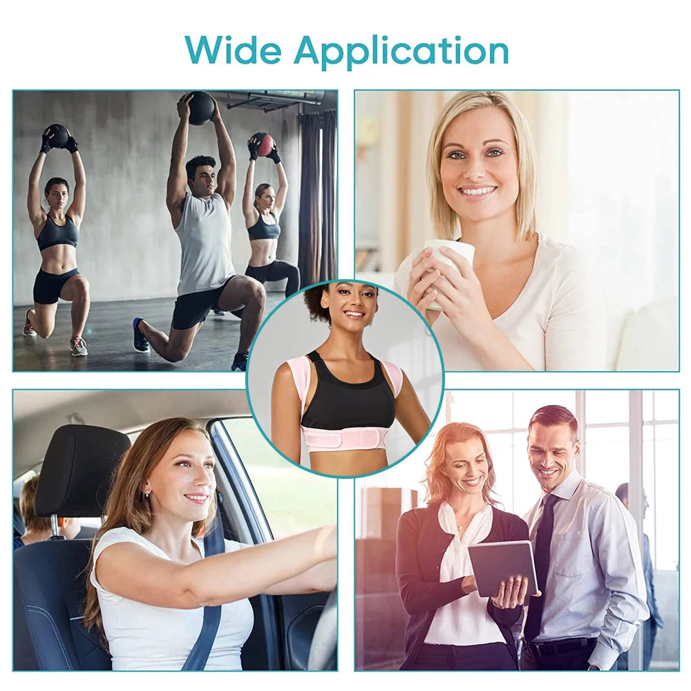 Posture Support Back Brace for Clavicle, Back Straightener Keeps Your Back Straight From Slouching, Comfortable Posture Trainer