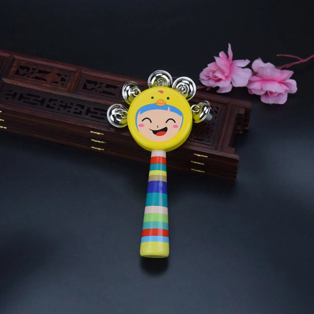 Hand Toys for Babies Infant Children's Bell Bamboo Wooden Bells Kids