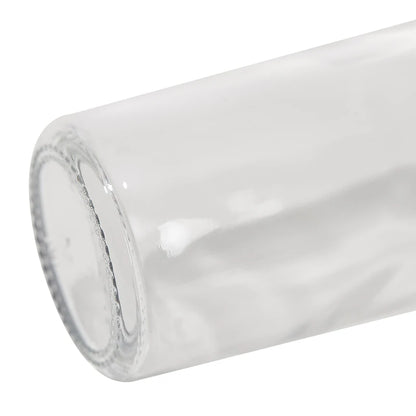 6 Pcs Small Clear Glass Bottles With Lids Glass Containers Round Bottles For Juice, Oils, Ginger Shots, Whiskey, Liquids