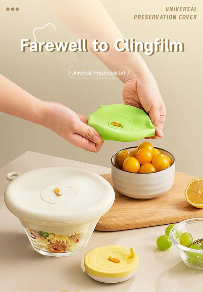 Reusable Self Sealing Lid Silicone Stretch Lids Universal Lid Silicone Bowl Pot Lid Silicone Cover Pan Cooking Food Fresh Cover