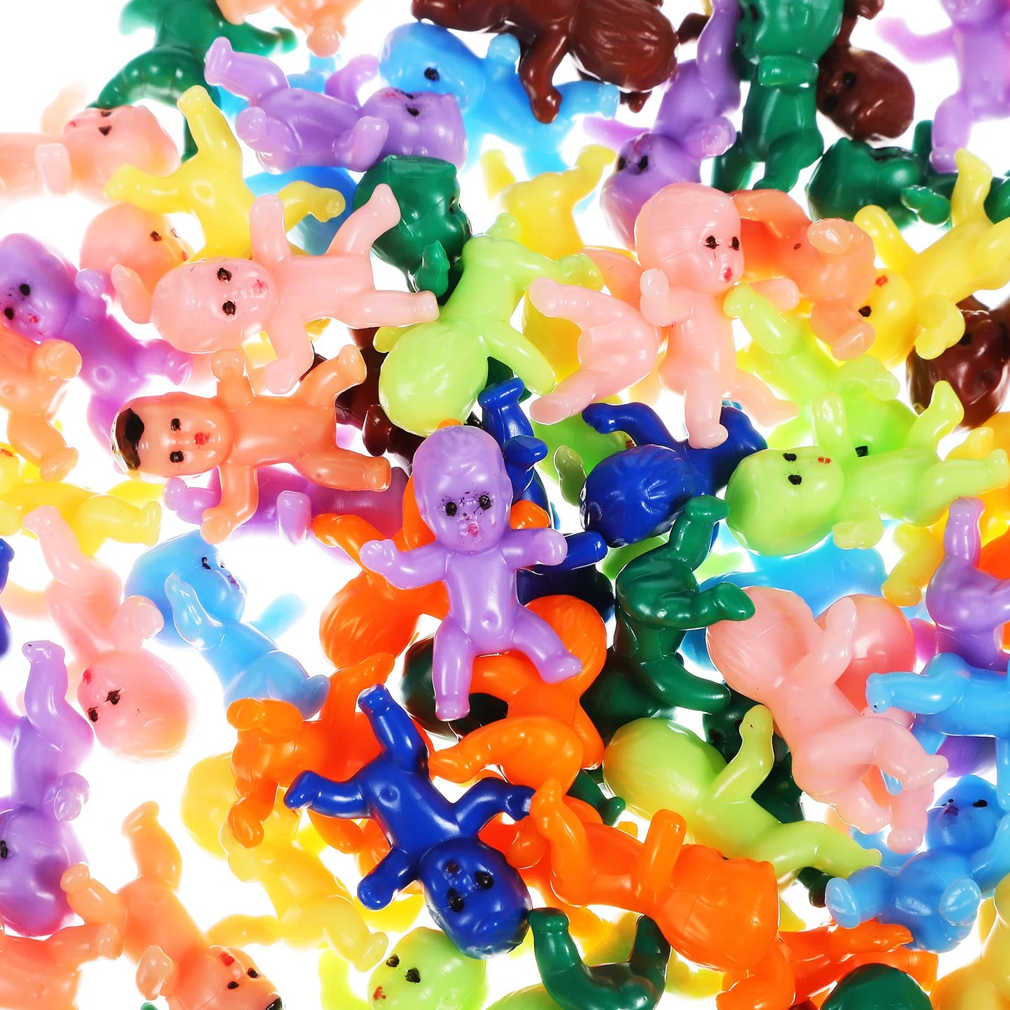 100 Pcs Mini Babies Plastic Baby Figurines Novelty Toys Party Favor Supplies Decorations Dollhouse Accessories Electronic