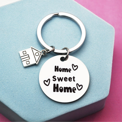2025 Stainless Steel New Home Keychain Couples First Home Sweet Home Gift Couple New House Keychain Housewarming Gift