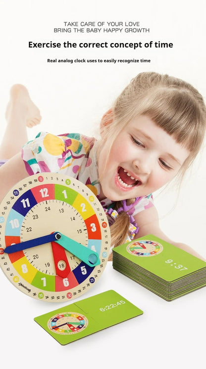Clock model, mathematics, kindergarten clock teaching aids, children, primary school students, first and second grade, time cogn