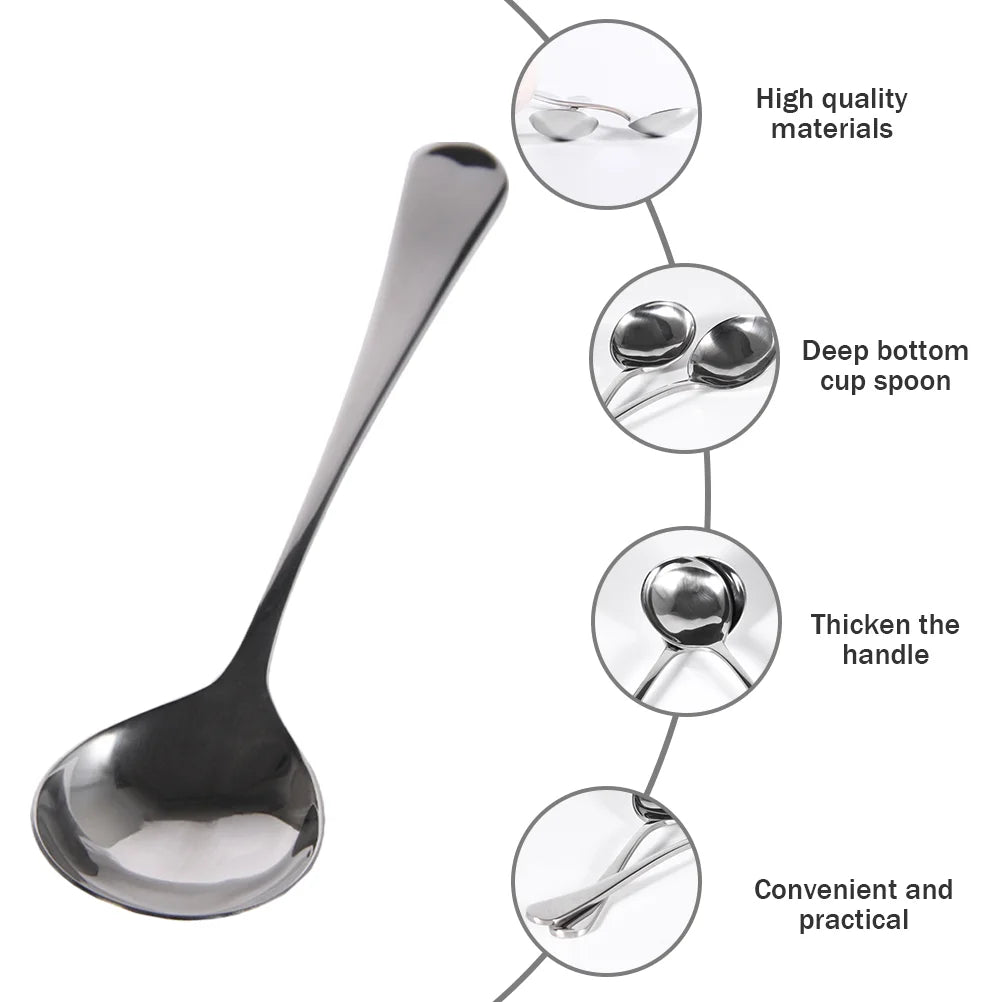 Stainless Tasting Spoon Long Handle Cupping Spoons Dessert Spoon Coffee Stirring Spoon Tea Cup Spoon Food Spoon