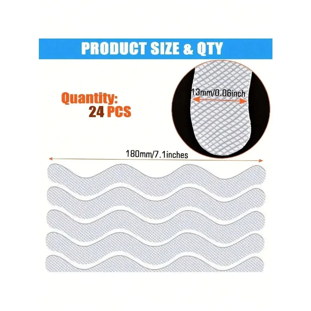 Transparent Adhesive Anti Slip Bathroom Shower Bathtub Floor Safety Stickers Non Skid Waterproof Grip Treads Kids Elderly Home