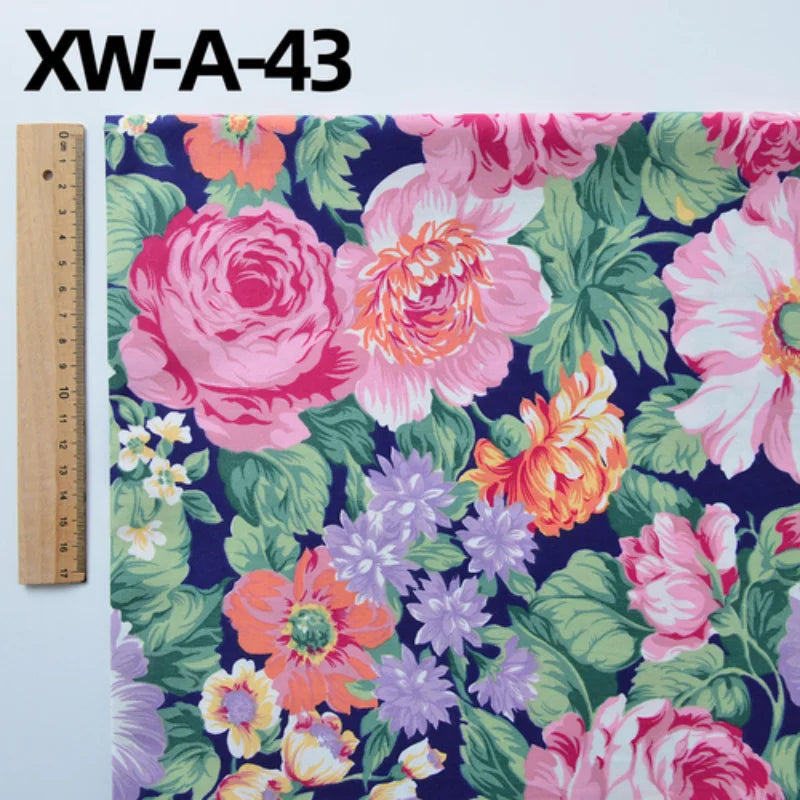 Fabric cotton handmade diy bedding flowers garden flowers pure cotton printing fabric twill cotton fabric sewing