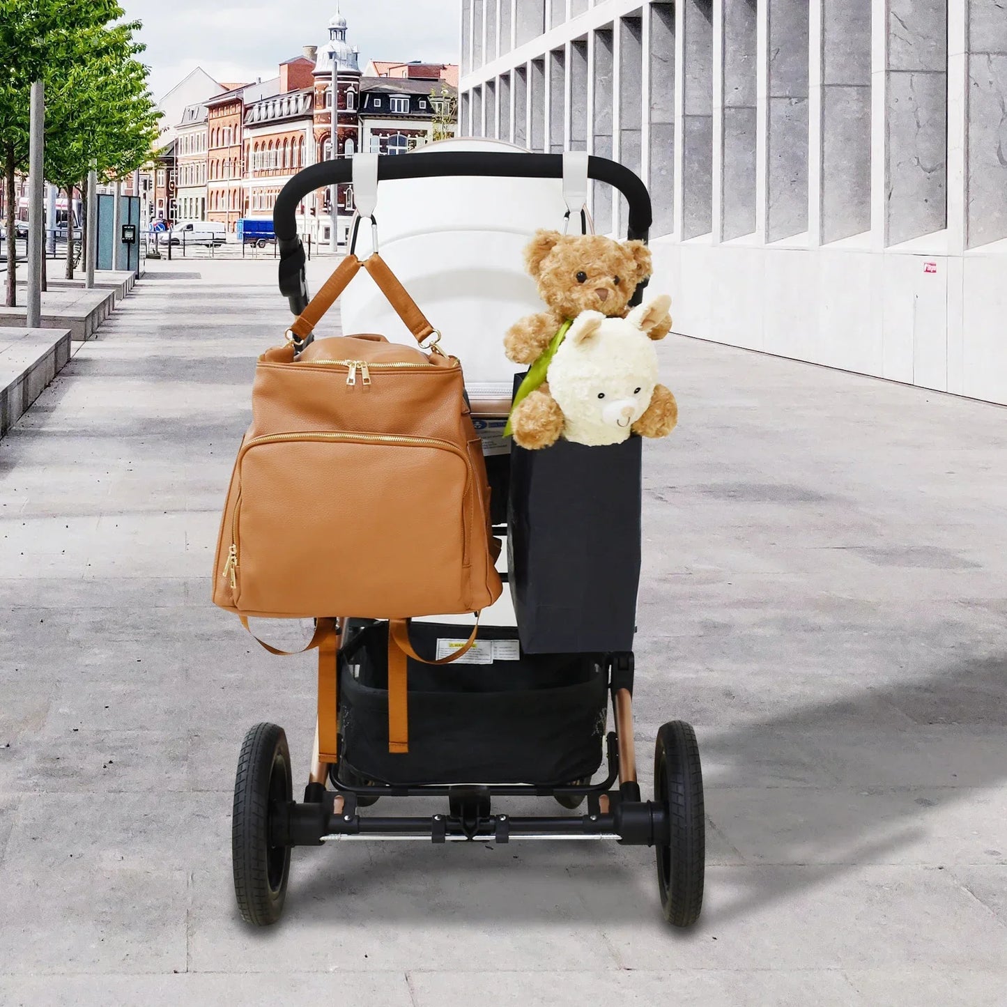 Stroller Accessories 2PCS Hooks Portable Baby Pram Universal Leather Hook