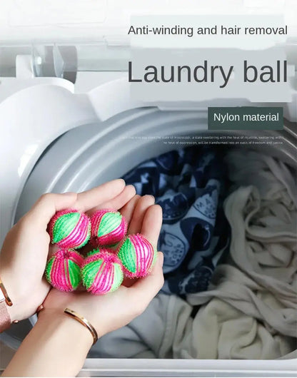 6PCS Pet Hair Remover for Laundry Lint Remover Washing Balls Reusable Dryer Nylon Balls Dogs Cats Hair Lint Remover for Laundry