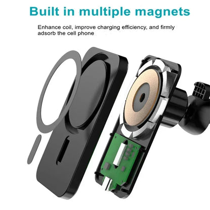 Car Phone Holder Stand Mount 30W Magnetic Car Wireless Charger For Magsafe iPhone 12 13 14 15 Pro Max Mini Fast Charging Station