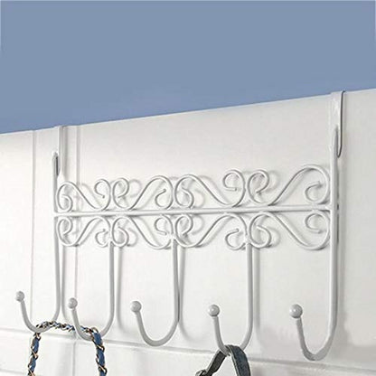 Five Hooks Hooks Over Door Towel Clothes Hat Bag Over Door Bathroom Hanger Hanging Coat Cloth