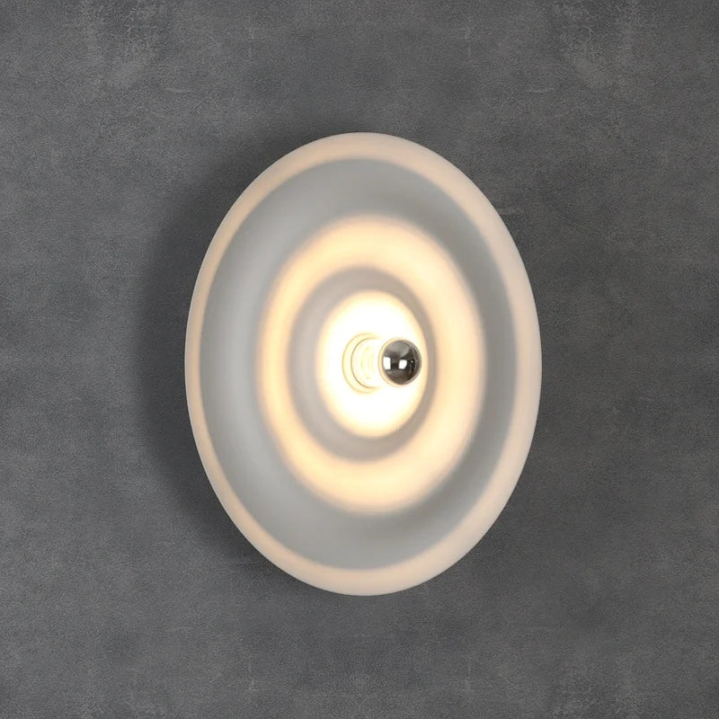 Nordic modern circular wall lamp background wall staircase corridor entrance designer water ripple decorative lighting fixture
