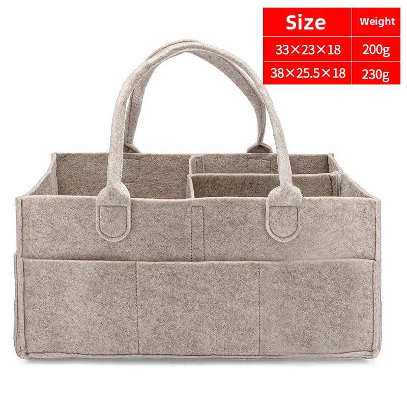 Diaper & Wipes Organizer, Portable Cloth Diaper Pail for Nursery, Changing Room, Travel - Essentials Storage Box Baby Diaper Bag