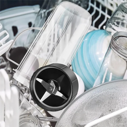 ABKJ-Blender Cups And Blade Replacement Parts 6Pcs, 22Oz Cup With Flip Top To-Go Lids & Blade For Magic Bullet Blender Juicer