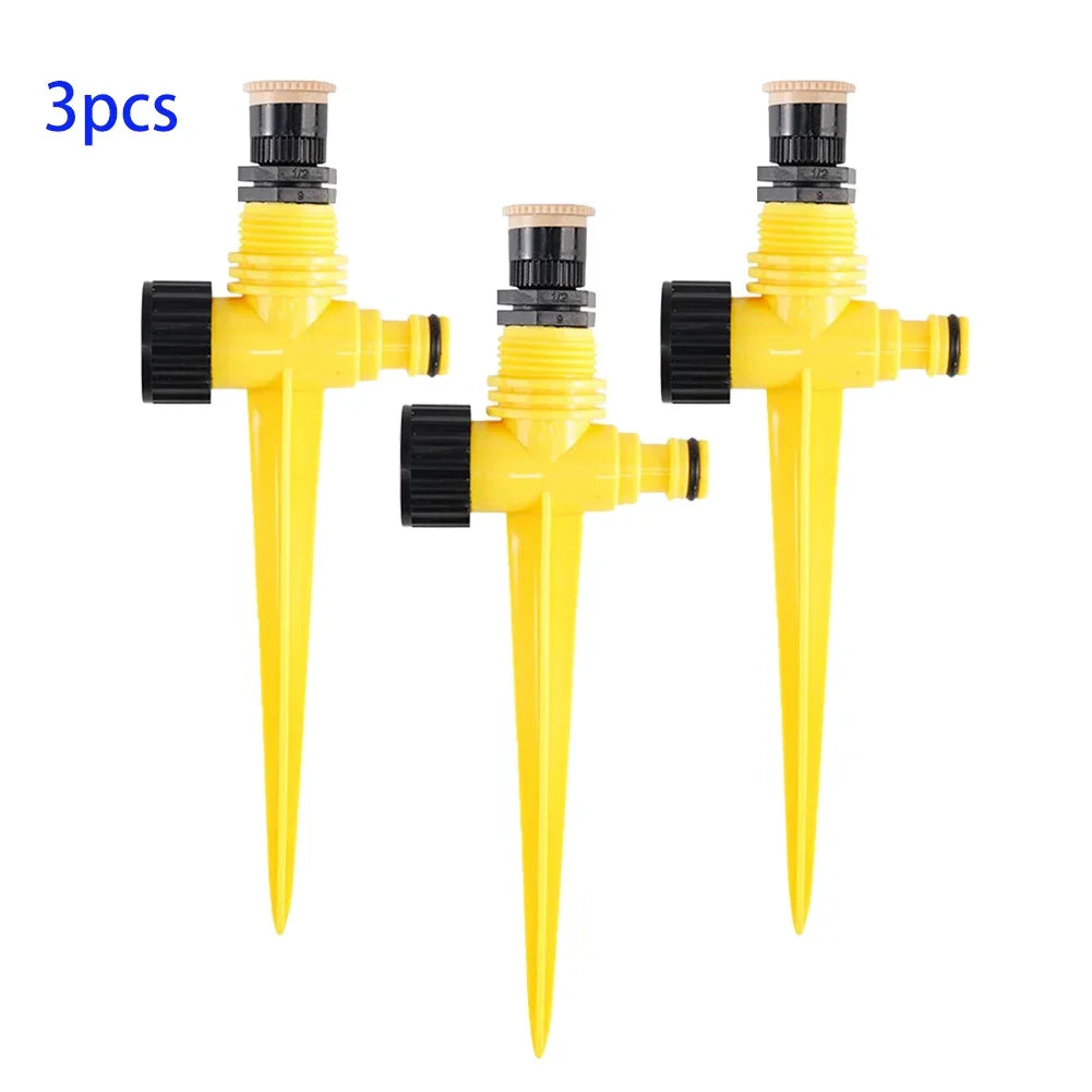 Garden Sprinkler 360° Rotation Irrigation Watering System Agriculture Ground Automatic Tube Adjustable Plug Buried Atomization