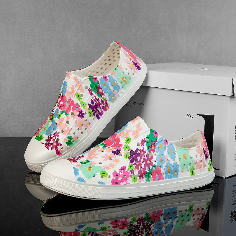 EVA Beach Summer Sandal Holey Shoe Kid Boy Girl Garden Cave Shoe Child Sandal Women Garden Sandal Graffiti Casual Outdoor Shoe