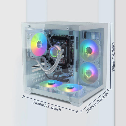 MANMU Hot Selling Gaming Computer MATX Cases pc Tempered Glass Case pc Computer Gaming Matx Computer Case