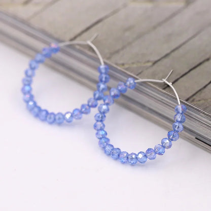 Fashion Women's Earrings Boho Colorful Crystal Beaded Earrings Jewelry Female Girls Gifts Ear Ring Accessories