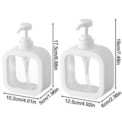 1/2 PCS large-capacity soap dispenser bottle, transparent visible plastic press bottle, suitable for travel, kitchen, bathroom