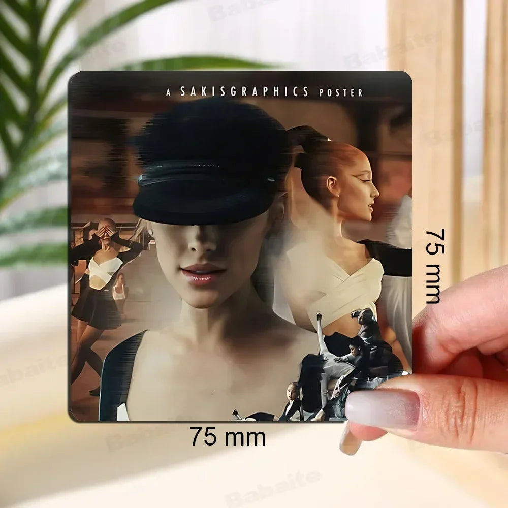 Singer A-Ariana Grande Fridge  Magnet Personalized Fridge Magnet Square Shape Fridge Refrigerator Wall Door Decoration