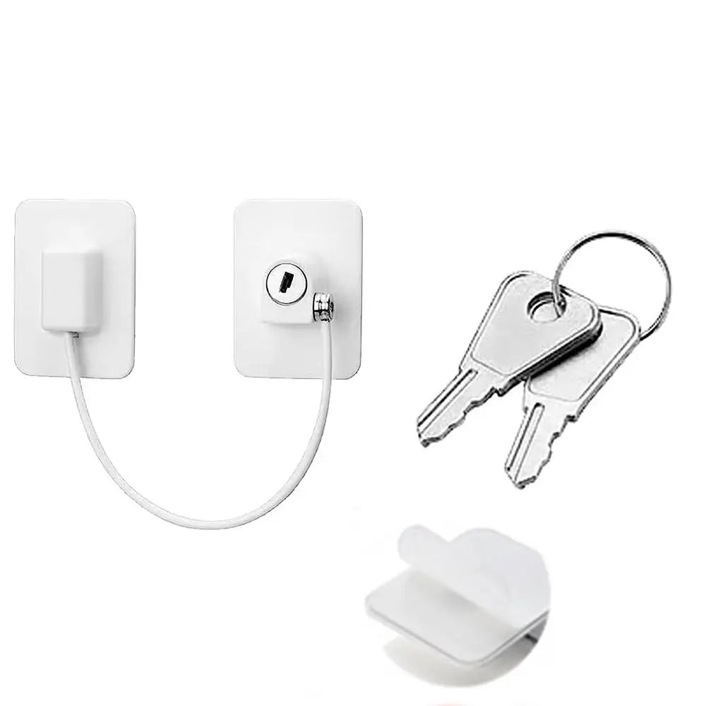 Self Adhesive Cabinet Lock Window Safety Lock Child Safety Cable Lock Cable Restrictor Lock Baby Window Restrictors Cabinet Lock