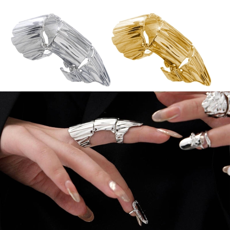 Wide Fold Open Finger Rings Girls Travel Accessories Christmas Anniversary Gift