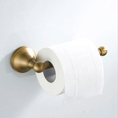 Bathroom Accessories Antique Brass Wall Mounted Toilet Paper Holder Towel Ring Robe Coat Hook Bathroom Hardware