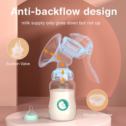 Breast Pump Baby Nipple Manual Suction Milk Pump Feeding Breasts Pumps Milk Bottle Sucking Postpartum Supplies BPA Free