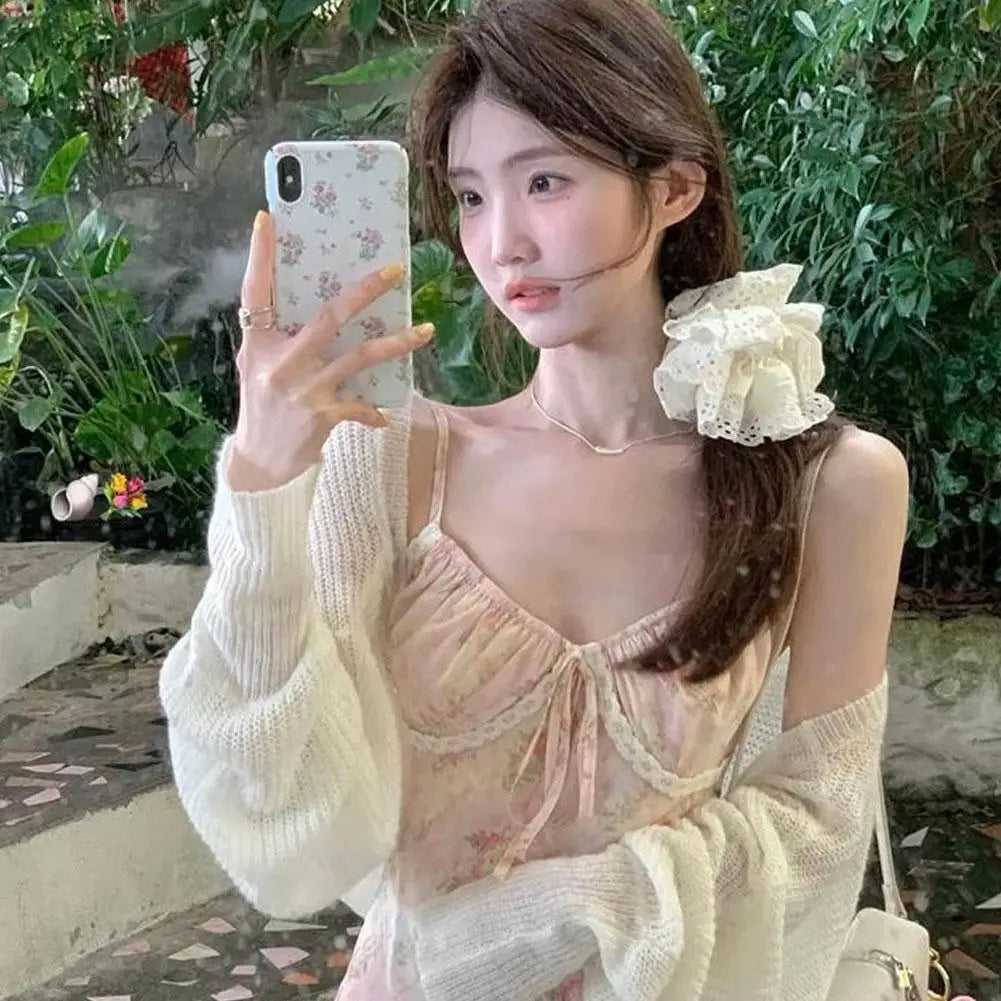 Fashion Lace Scrunchies French Romantic Elastic Hair Bands Girls Solid Ponytail Holder Headwear Hair Rope Women Hair Accessories