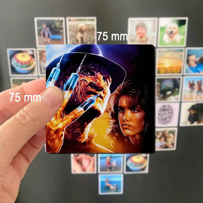Horror Freddy Krueger Fridge Magnet Photo Personalized For Office Family Kitchen Refrigerator Friends Gift Holiday Decor