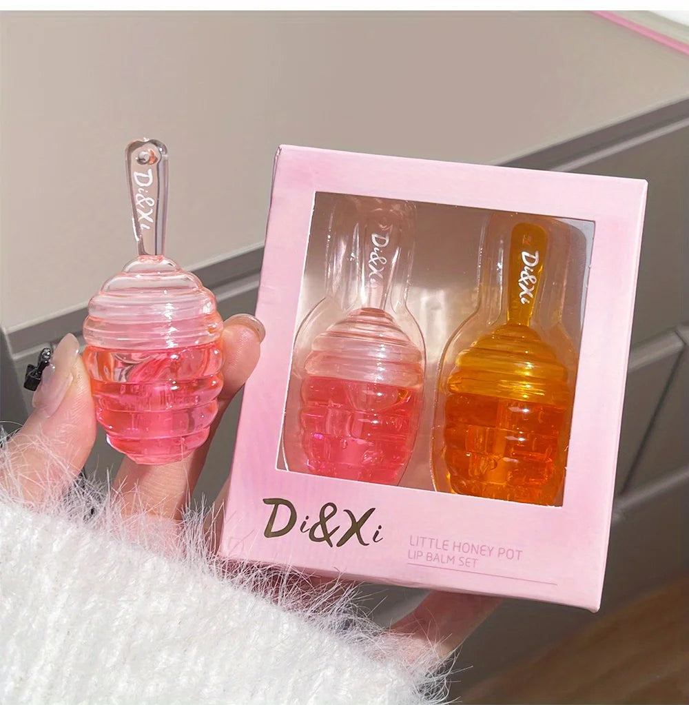 Small Honeypot Lip Oil Moisturizing and Fading Lip Pattern Water Lip Balm Dudu Lips