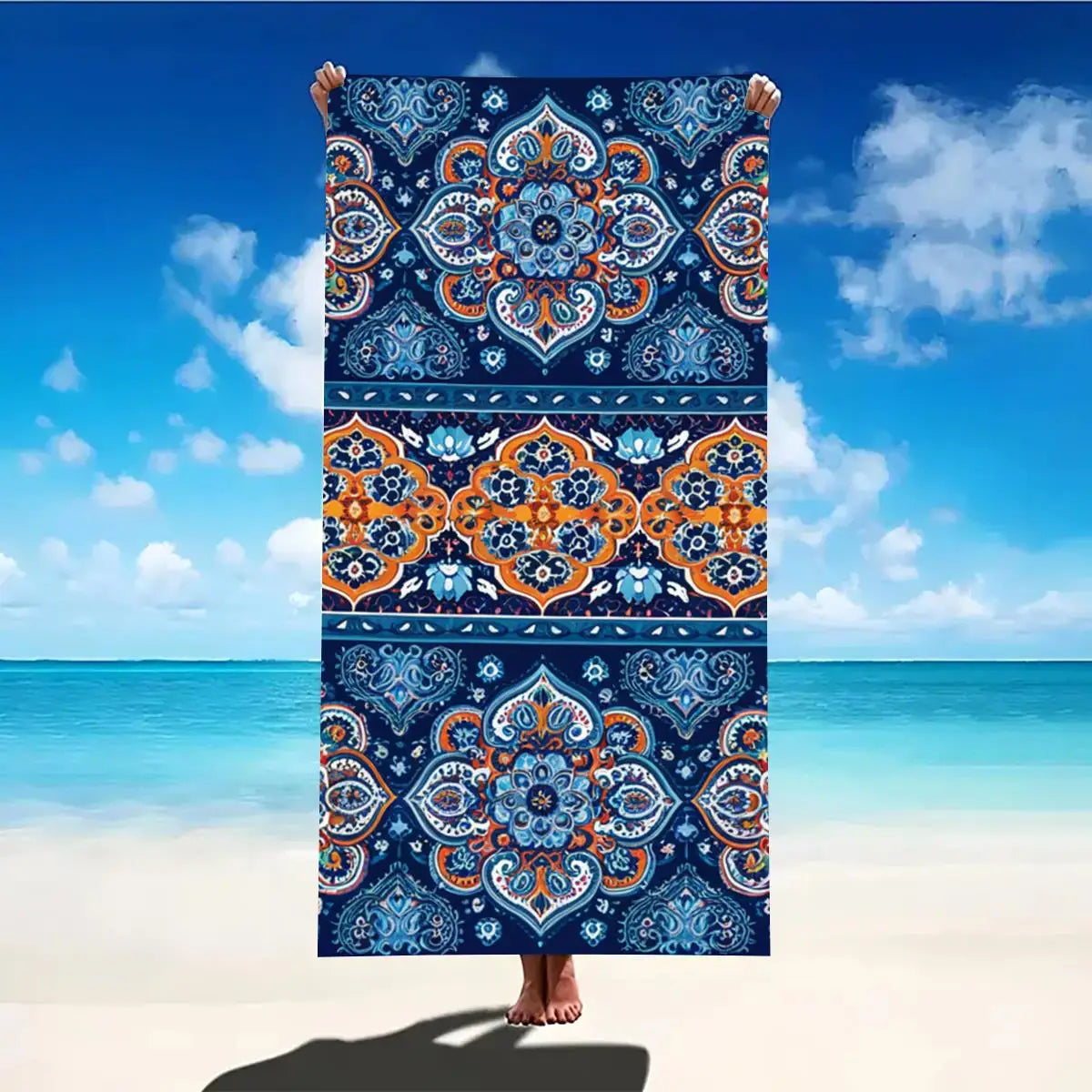 Beach Towel Portable Quick Fast Dry Sand Outdoor Travel Swim Blanket Thin Yoga Floral Print Mat Personalization Stripes Towel