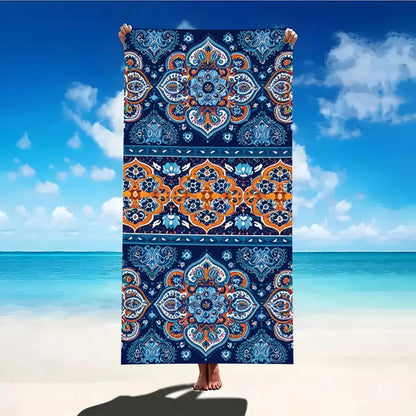 Beach Towel Portable Quick Fast Dry Sand Outdoor Travel Swim Blanket Thin Yoga Floral Print Mat Personalization Stripes Towel