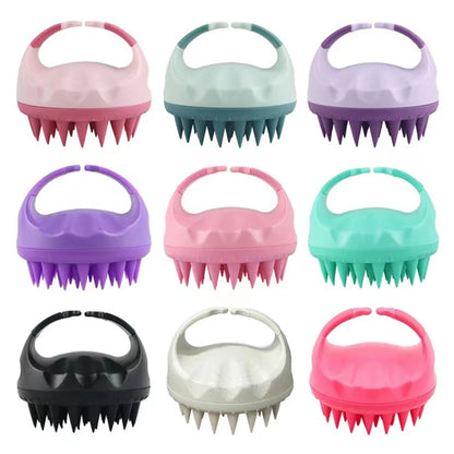Scalp Massage Shampoo Brush for Hair Care Silicone Bath Brush Shampoo Shower Hair Comb Bath Ball Sponge Body Wash Bathroom Tool